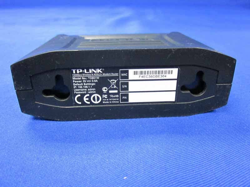 150Mbps Wireless N ADSL2+ Modem Router - FCC ID TE7TD851W - TP-Link Technologies Co., Ltd. (2)