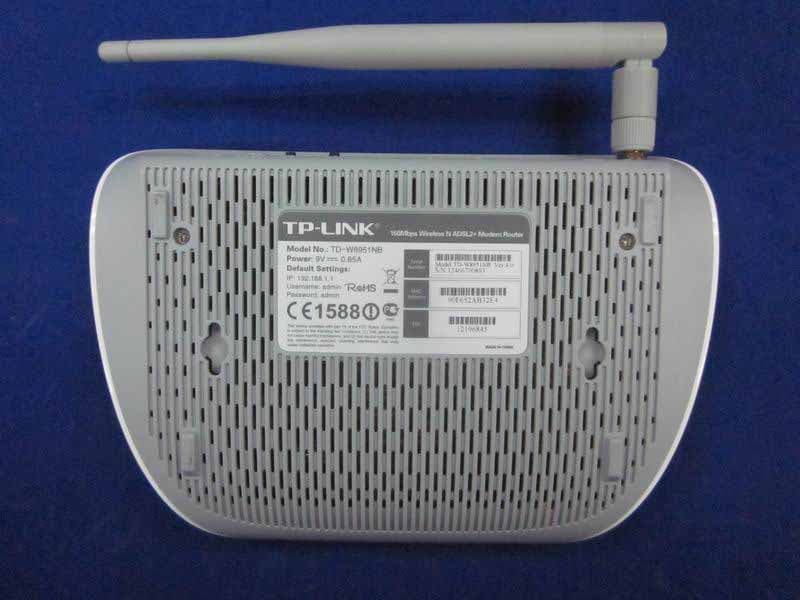 150Mbps Wireless N ADSL2 + Modem Router - FCC ID TE7TDW8151NV3 - TP-Link Technologies Co., Ltd.