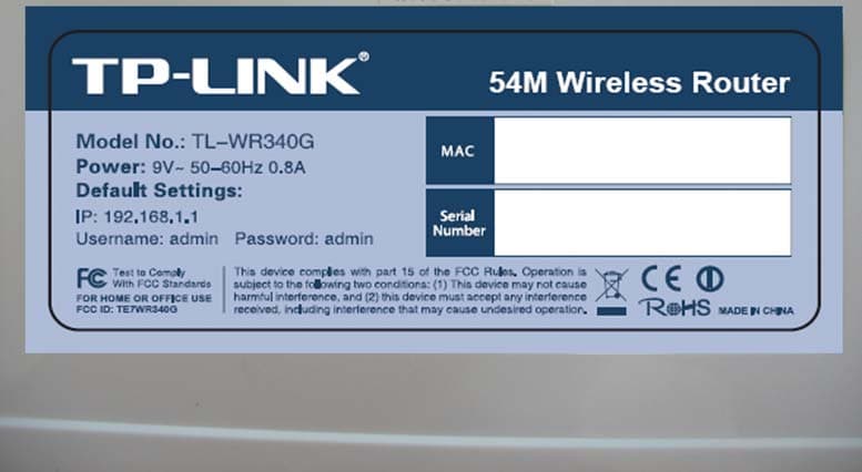 54M Wireless Router - FCC ID TE7WR340G - TP-Link Technologies Co., Ltd. (2)