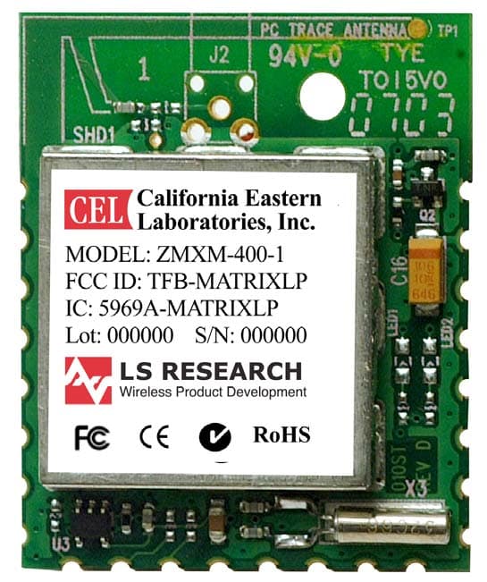 802.15.4 Transceiver Module - FCC ID TFB-MATRIXLP - Laird Connectivity LLC