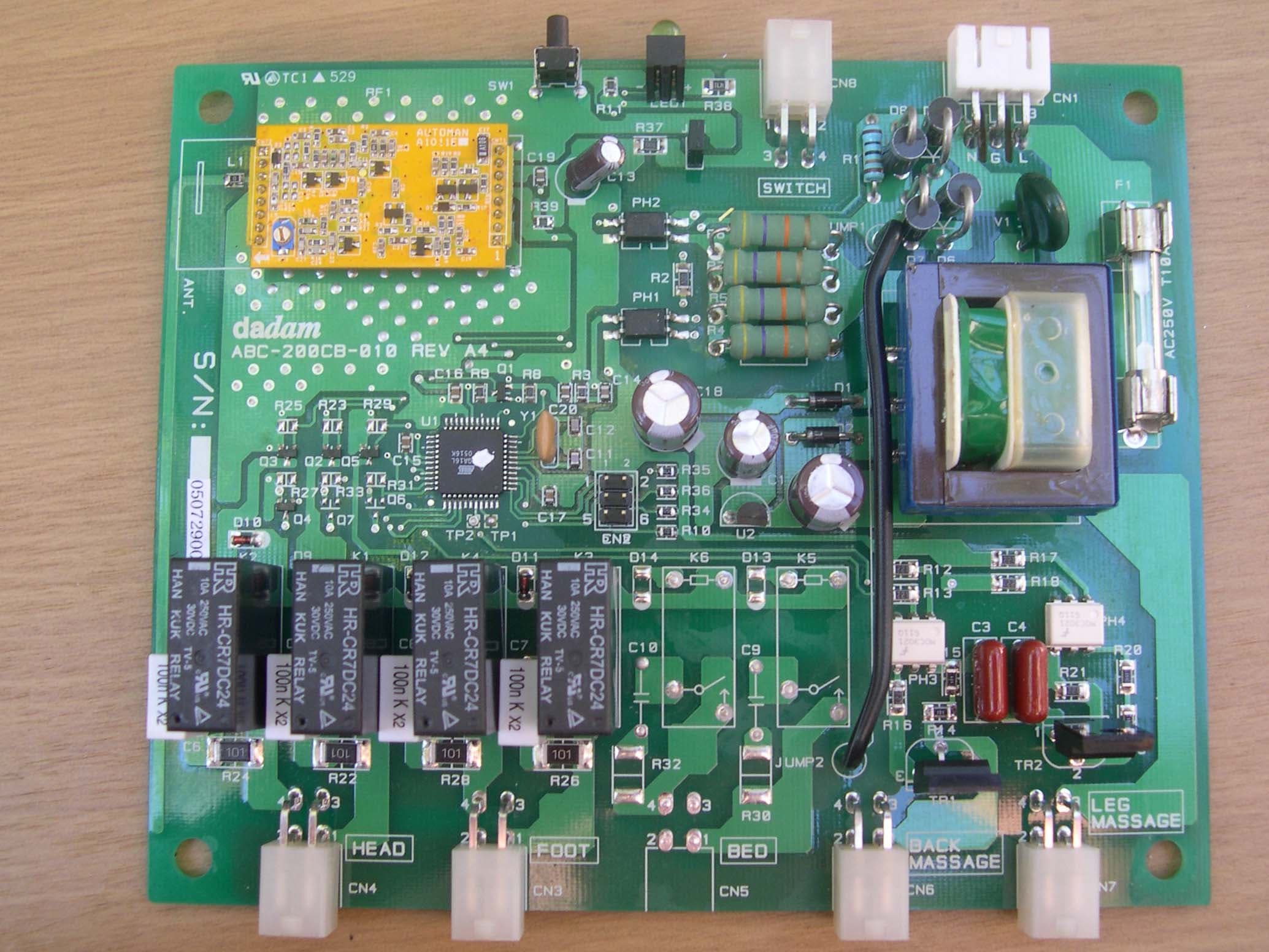 Adjustable Bed Controller (Control Box) - FCC ID TH7-ABC-200CB - Dadam Micro Inc.