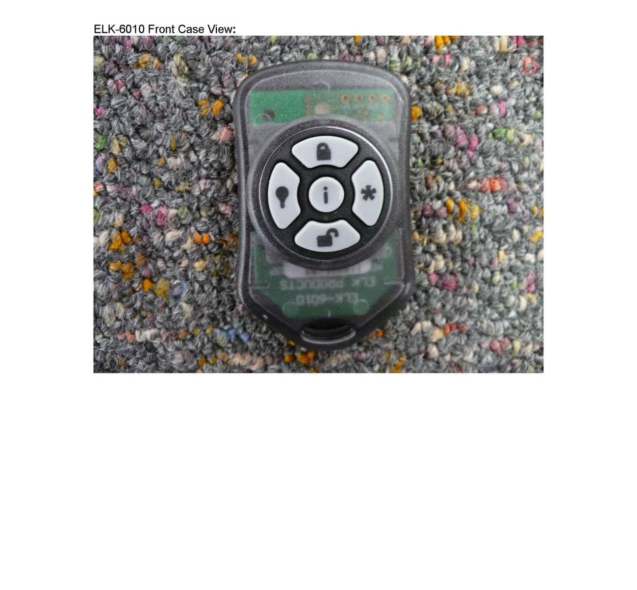 KEYFOB TRANSCEIVER - FCC ID TMAELK-6010 - ELK Products, Inc.