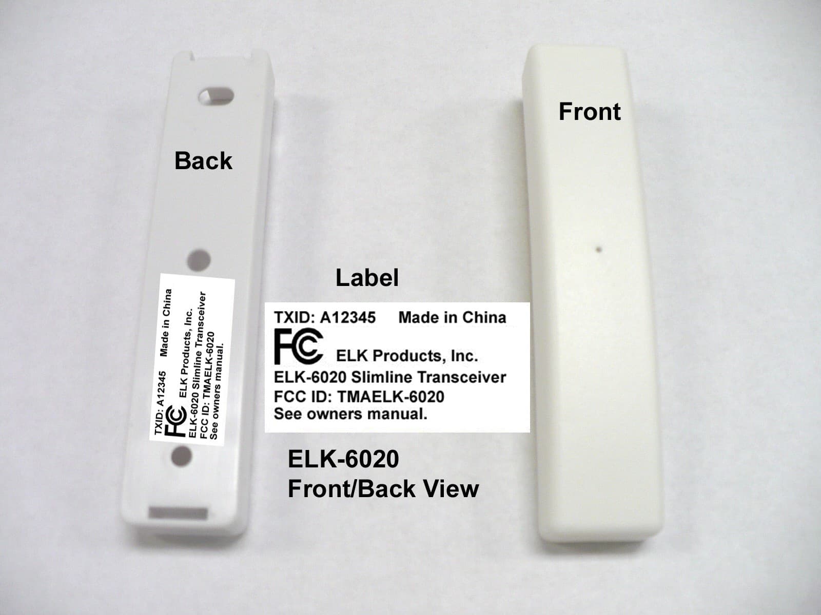 TRANSCEIVER - FCC ID TMAELK-6020 - ELK Products, Inc.