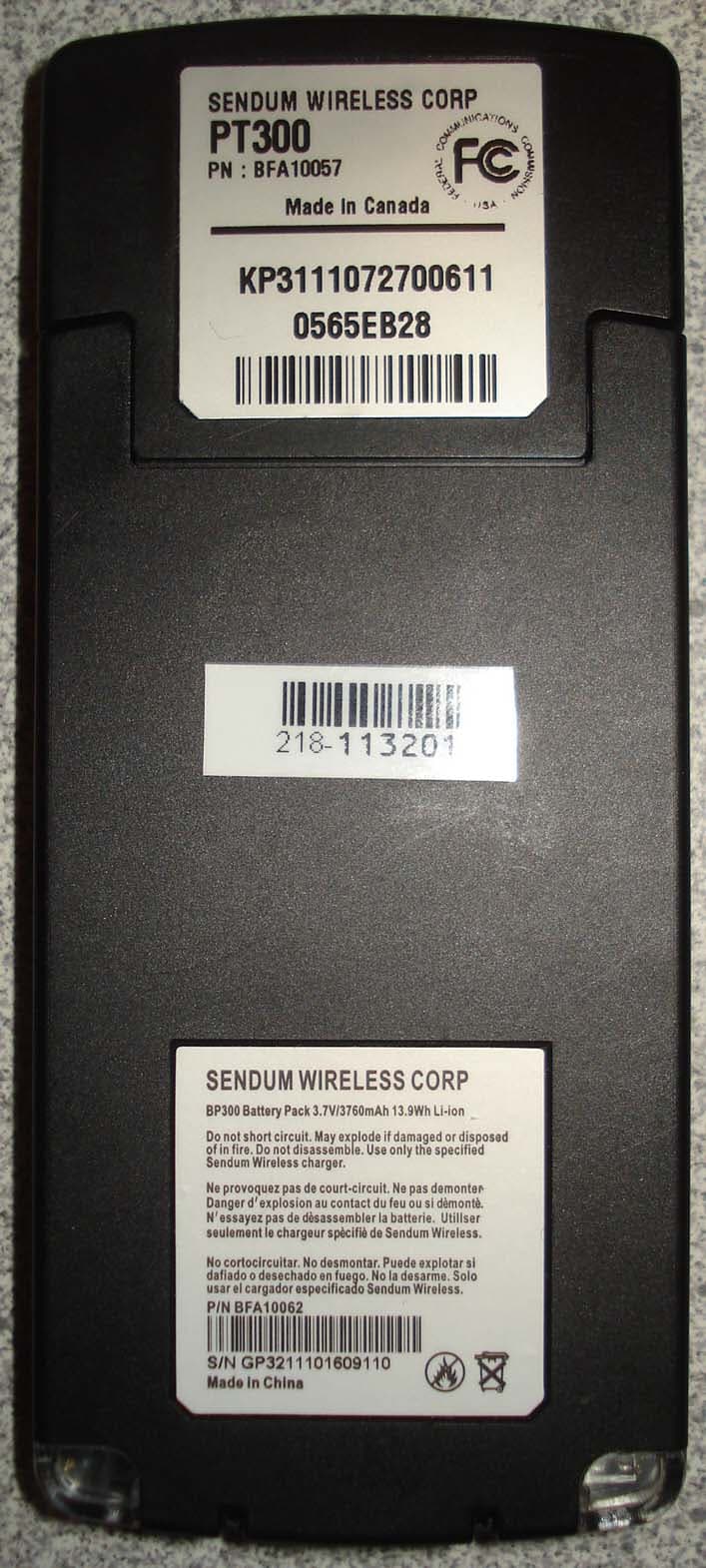 DUAL-BAND CDMA 1xRTT ASSET TRACKING DEVICE - FCC ID TS5-6055M-PT300 - Sendum Wireless Corp. (2)