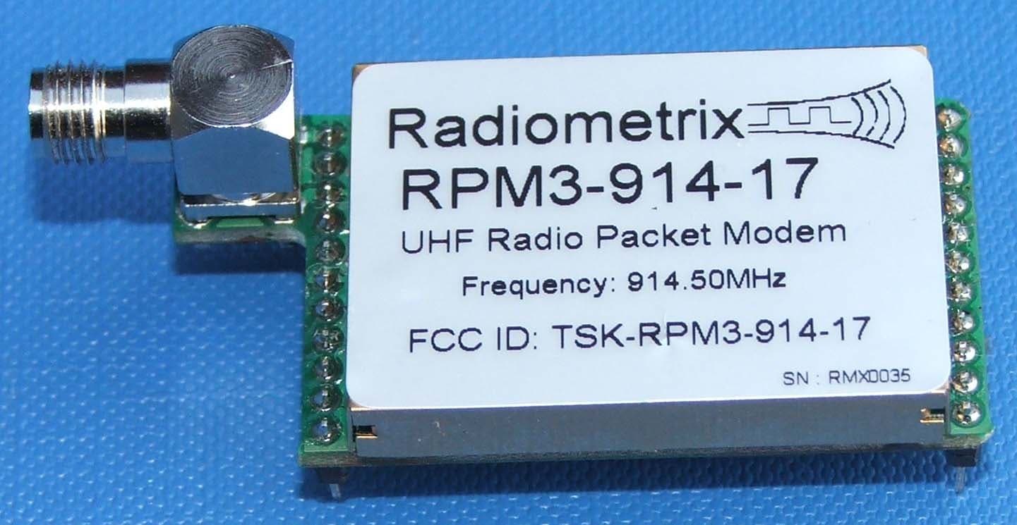 RPM3-914-17-ANT UHF Radio Packet Modem - FCC ID TSK-RPM3-914-17 - Radiometrix Limited