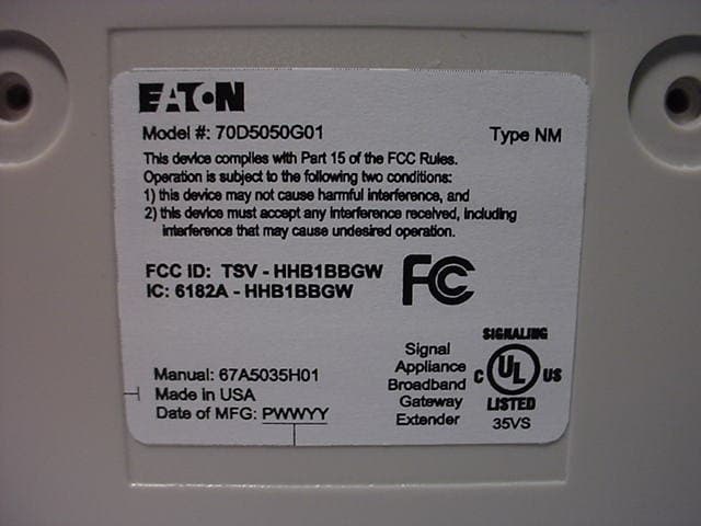 Networking Device - FCC ID TSV-HHB1BBGW - Eaton Corporation (4)