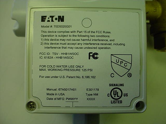 Monitoring Device - FCC ID TSV-HHB1WSOC - Eaton Corporation