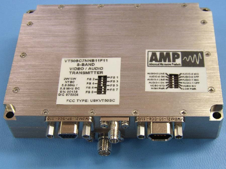 S-Band 5W analog FM Video/Audio Transmitter - FCC ID U8KVT50SC - Advanced Microwave Products, LLC