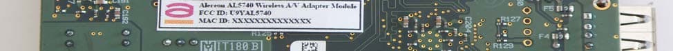 Wireless A/V Extender - FCC ID U9YAL5740 - Alereon, Inc (4)