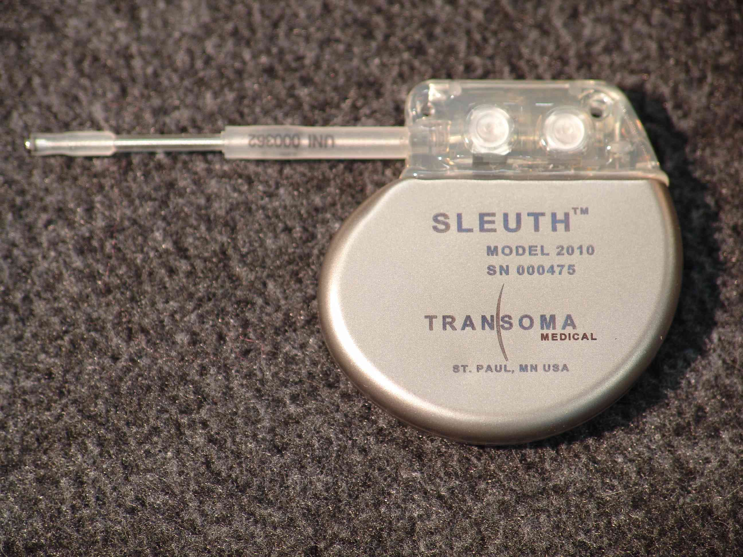 Implanted monitor - FCC ID UFYTSIM2010 - Transoma Medical Inc.