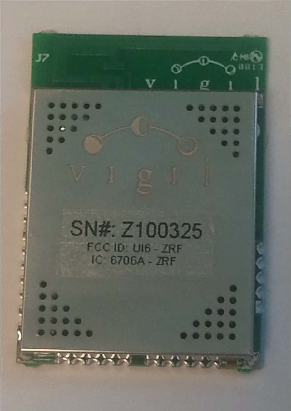 Vitalilty Wireless RF Module (ZRF) - FCC ID UI6-ZRF - Vigil Health Solutions Inc