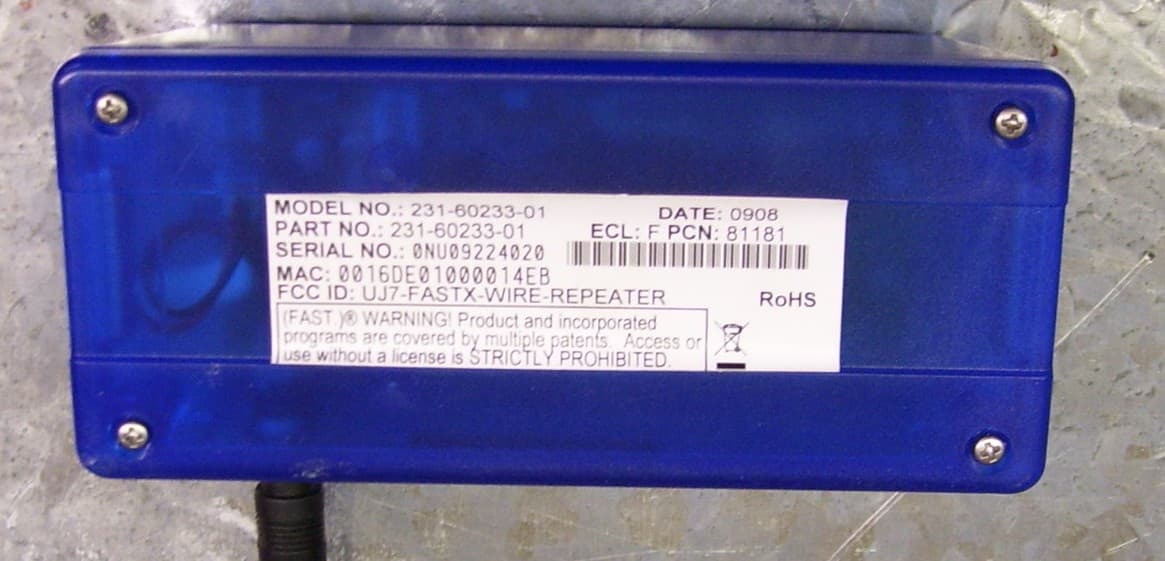 Food quality & supply chain monitor equipment - FCC ID UJ7XWIRE-REPEATER - Food Automation - Service Techniques, Inc.