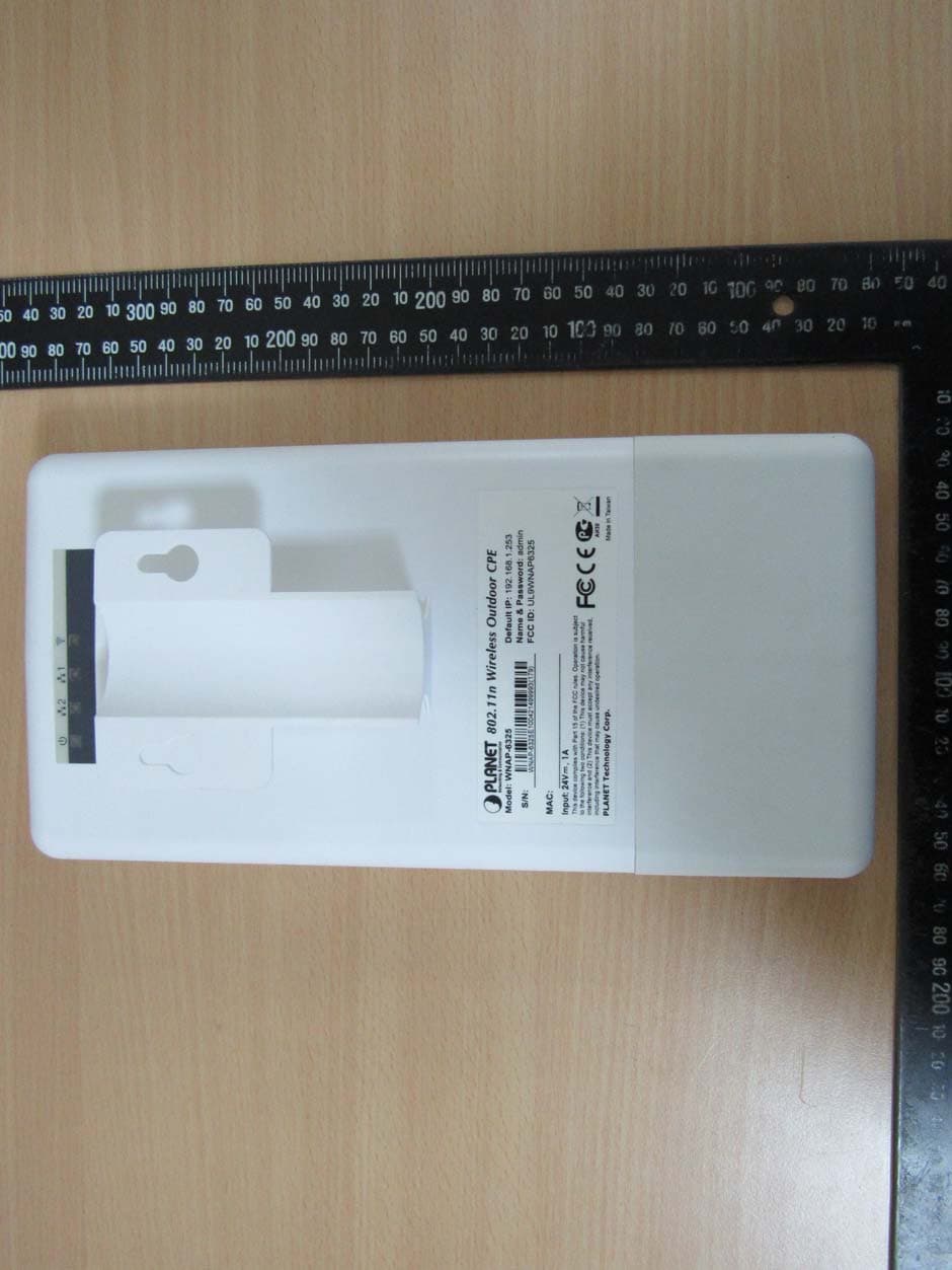 802.11n Wireless Outdoor CPE - FCC ID UL9WNAP6325 - Planet Technology Corporation