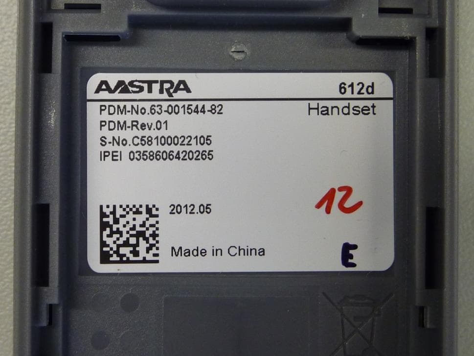 DECT Handset - FCC ID UOU80E00008612 - Mitel Deutschland GmbH