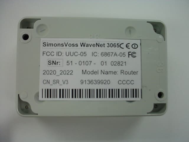 Security System Router Node - FCC ID UUC-05 - SimonsVoss Technologies, Inc. (4)