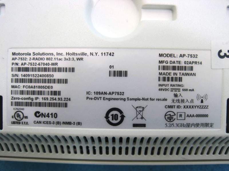 Birch External (3x3 MIMO) - FCC ID UZ7AP7532 - Zebra Technologies Corporation (3)