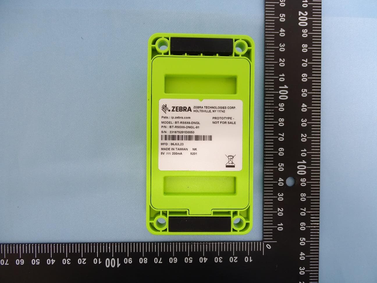 Bluetooth Adapter - FCC ID UZ7BT-RS5X6-DNGL - Zebra Technologies Corporation