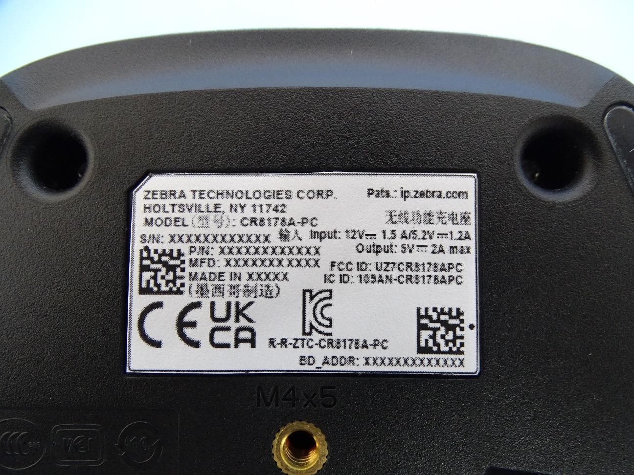 Presentation Cradle - FCC ID UZ7CR8178APC - Zebra Technologies Corporation