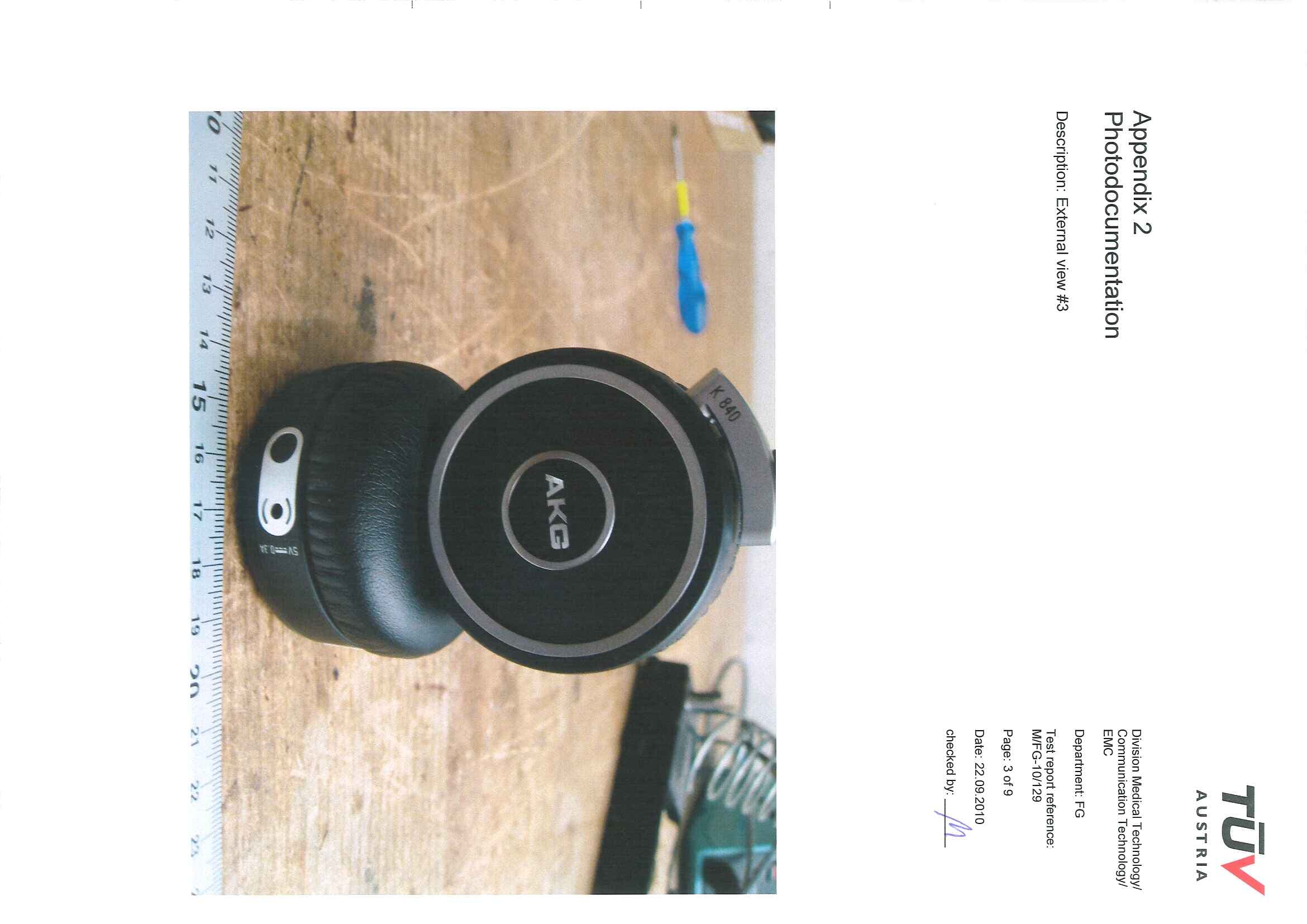 Digital Wireless Headphone Receiver (K840) - FCC ID V3TK840RX - AKG Acoustics GmbH (1)