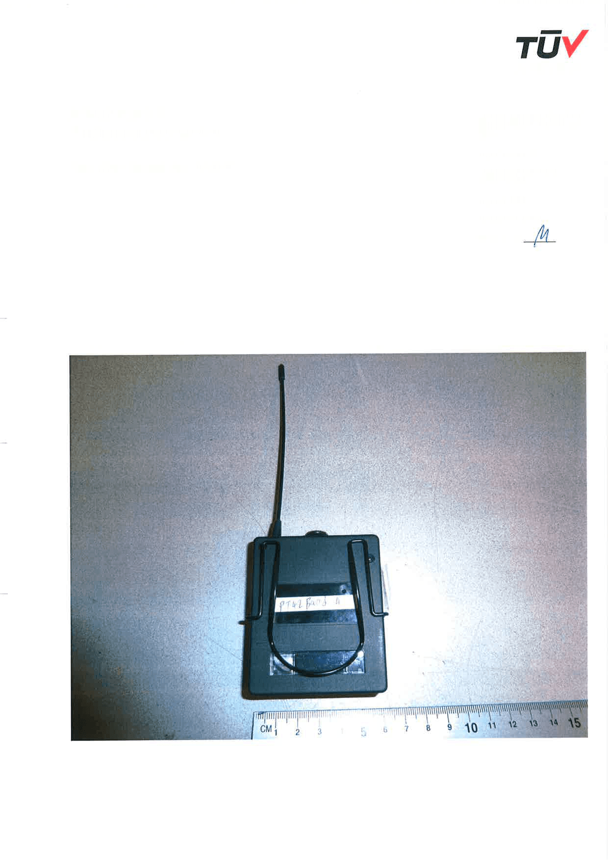 pocket transmitter for wireless microphones - FCC ID V3TPT420 - AKG Acoustics GmbH