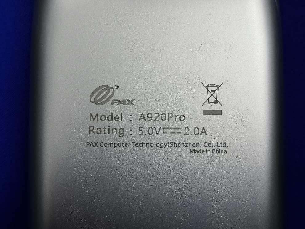 Smart Mobile Payment Terminal - FCC ID V5PA920PRO - PAX Technology Limited