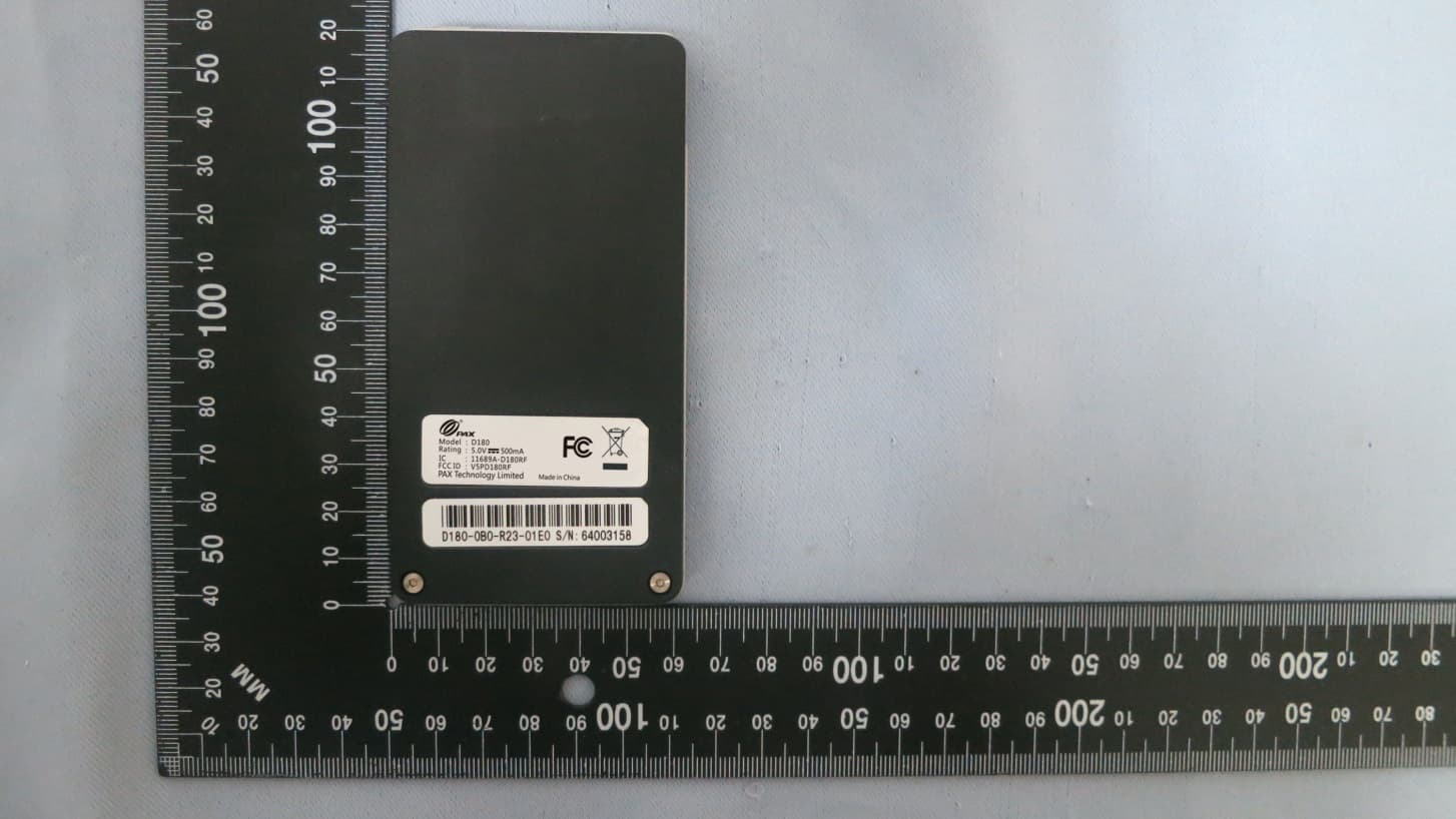 mPOS - FCC ID V5PD180RF - PAX Technology Limited (2)