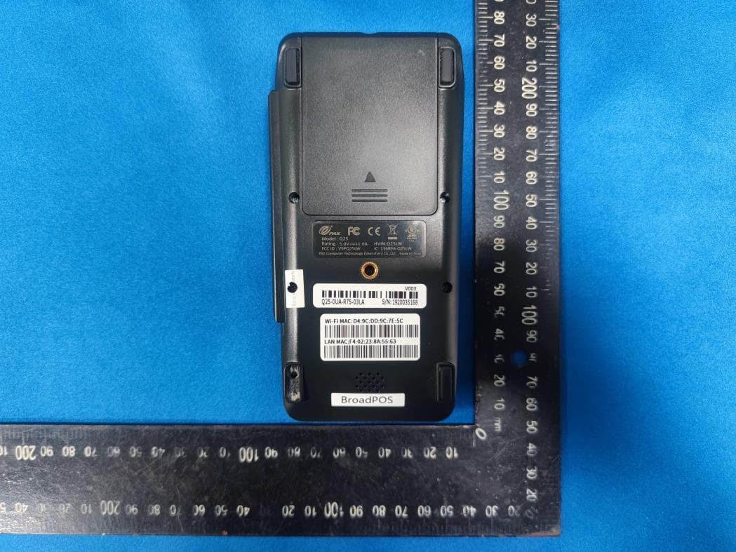POS Terminal - FCC ID V5PQ25W - PAX Technology Limited (4)
