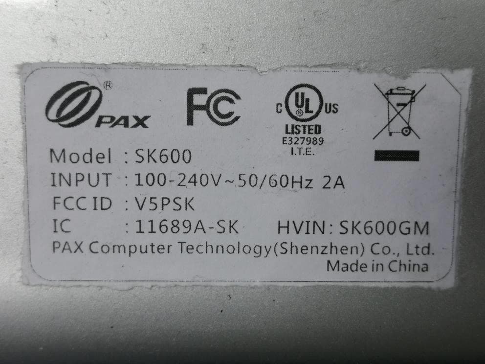 Smart Kiosk - FCC ID V5PSK - PAX Technology Limited (2)