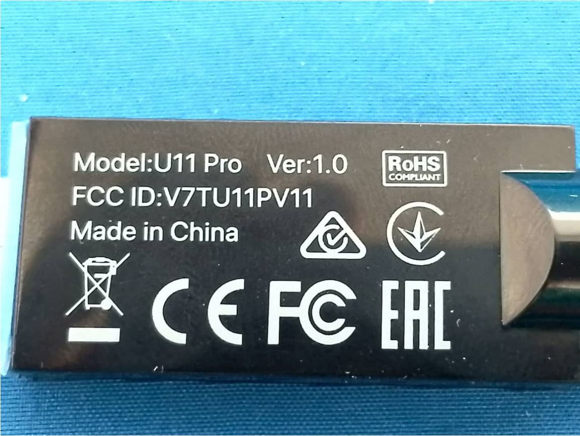 AX900 Wi-Fi 6 Dual-band Wireless USB Adapter - FCC ID V7TU11PV11 - SHENZHEN TENDA TECHNOLOGY CO., LTD.