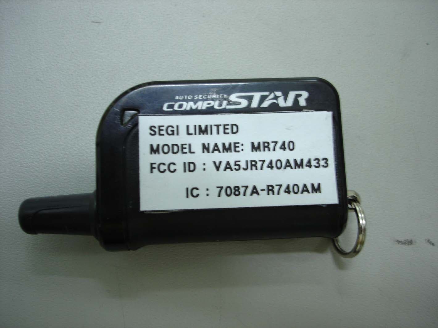 2-Way 2 Button LED Remote - FCC ID VA5JR740AM433 - SEGI LIMITED (2)