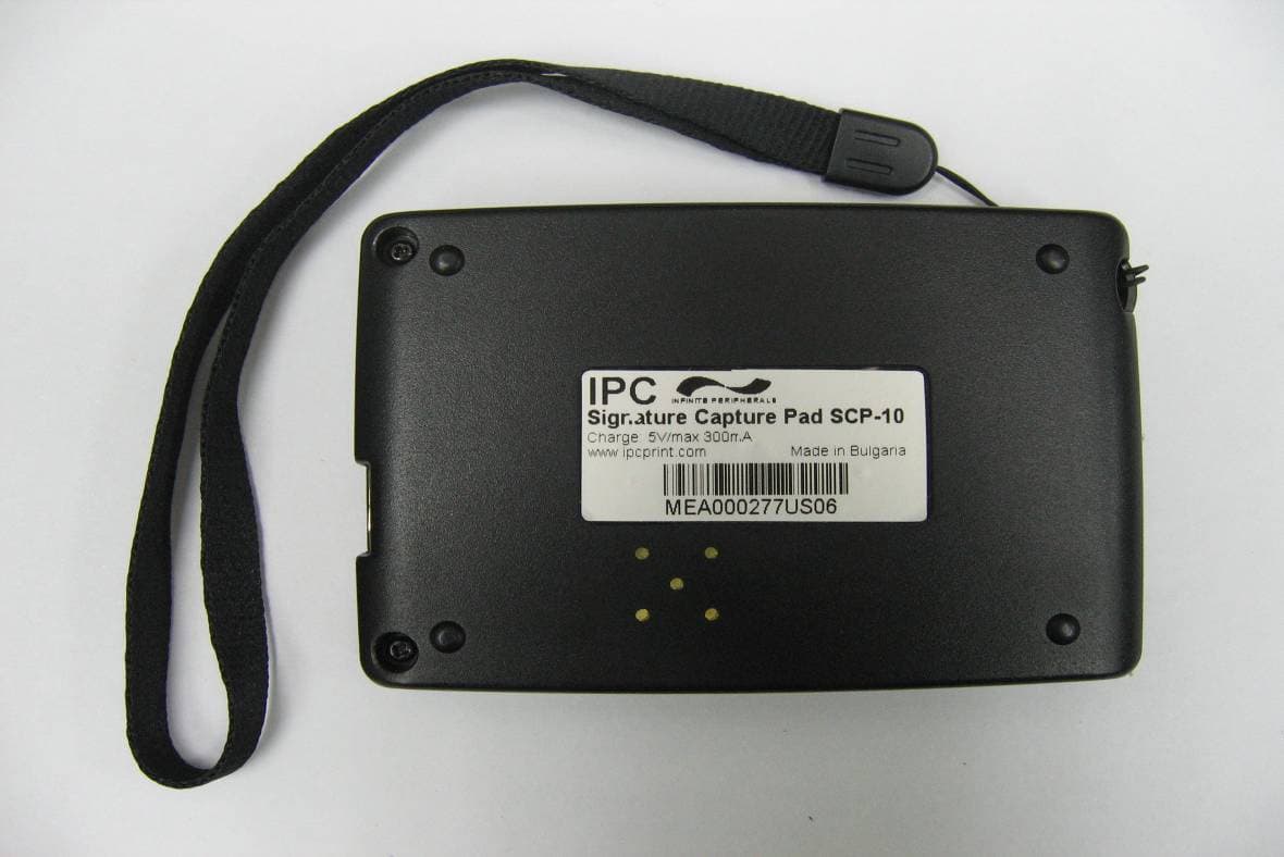 Bluetooth Signature Capture Pad - FCC ID VCC-SCP-10 - Infinite Peripherals, Inc.