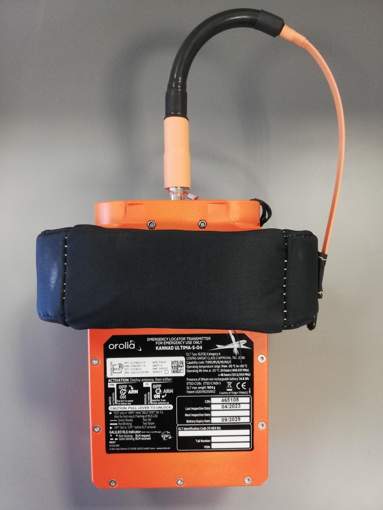 Emergency Locator Transmitter (ELT) - FCC ID VIQ-ULTIMASX3 - SAFRAN ELECTRONICS & DEFENSE BEACONS S.A.S. (2)