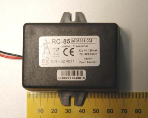Transmitter - component of alarm system - FCC ID VL6RC85 - Jablotron Ltd (3)