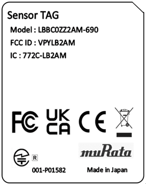 Sensor tag - FCC ID VPYLB2AM - Murata Manufacturing Co., Ltd. (3)