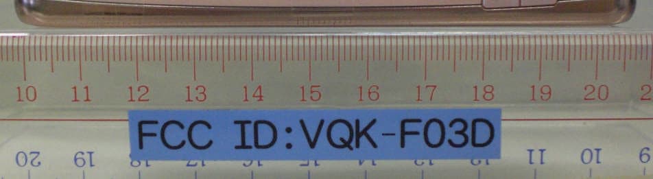 Mobile phone - FCC ID VQK-F03D - Fujitsu Limited