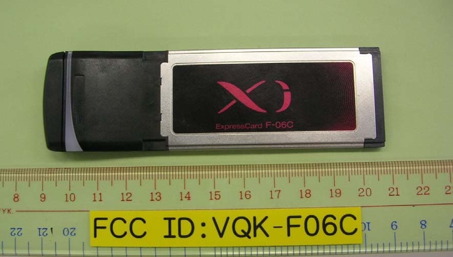 Data Modem - FCC ID VQK-F06C - Fujitsu Limited