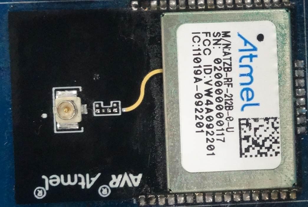 ATZB-RF-212B-0-U Sub GHz Transceiver ZigBit with UFL Connector - FCC ID VW4A092201 - Microchip Technology Inc. (2)