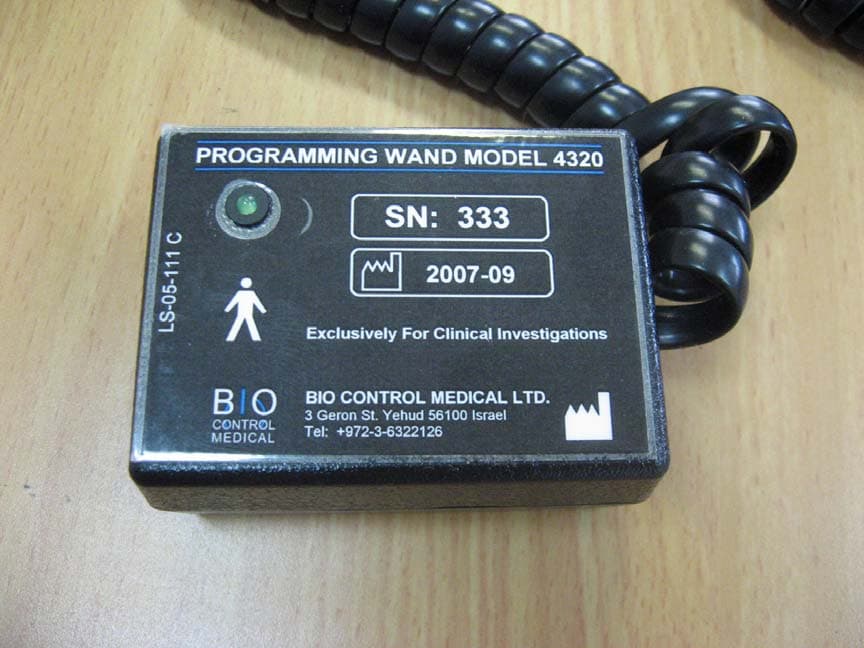Programming Wand - FCC ID W250010 - BIO CONTROL MEDICAL (B.C.M.) LTD.