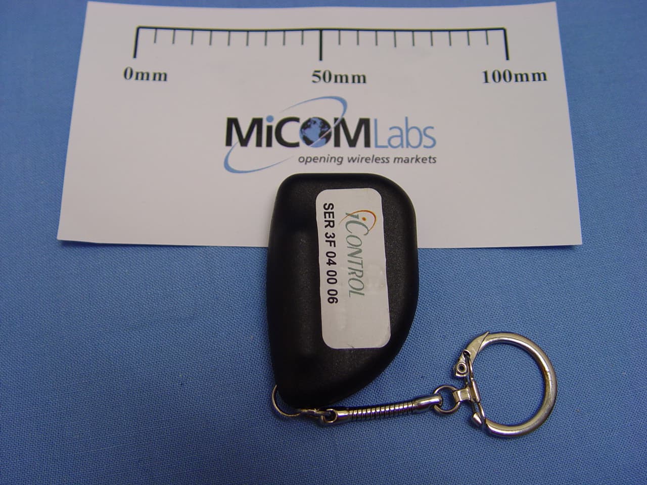 Wireless keychain device for lock operation - FCC ID W2E-MIKEYV13 - iControl Incorporated