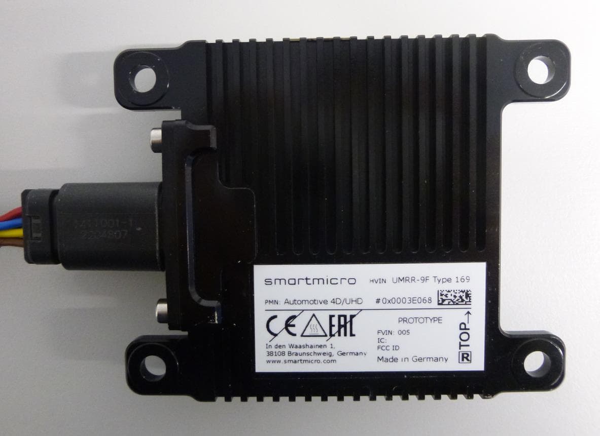 Automotive radar sensor DRVEGRD 169 - FCC ID W34UMRR9FA9 - sms smart microwave sensors GmbH