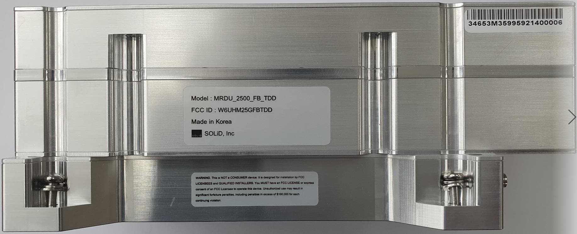 DAS - FCC ID W6UHM25GFBTDD - SOLiD, Inc. (2)