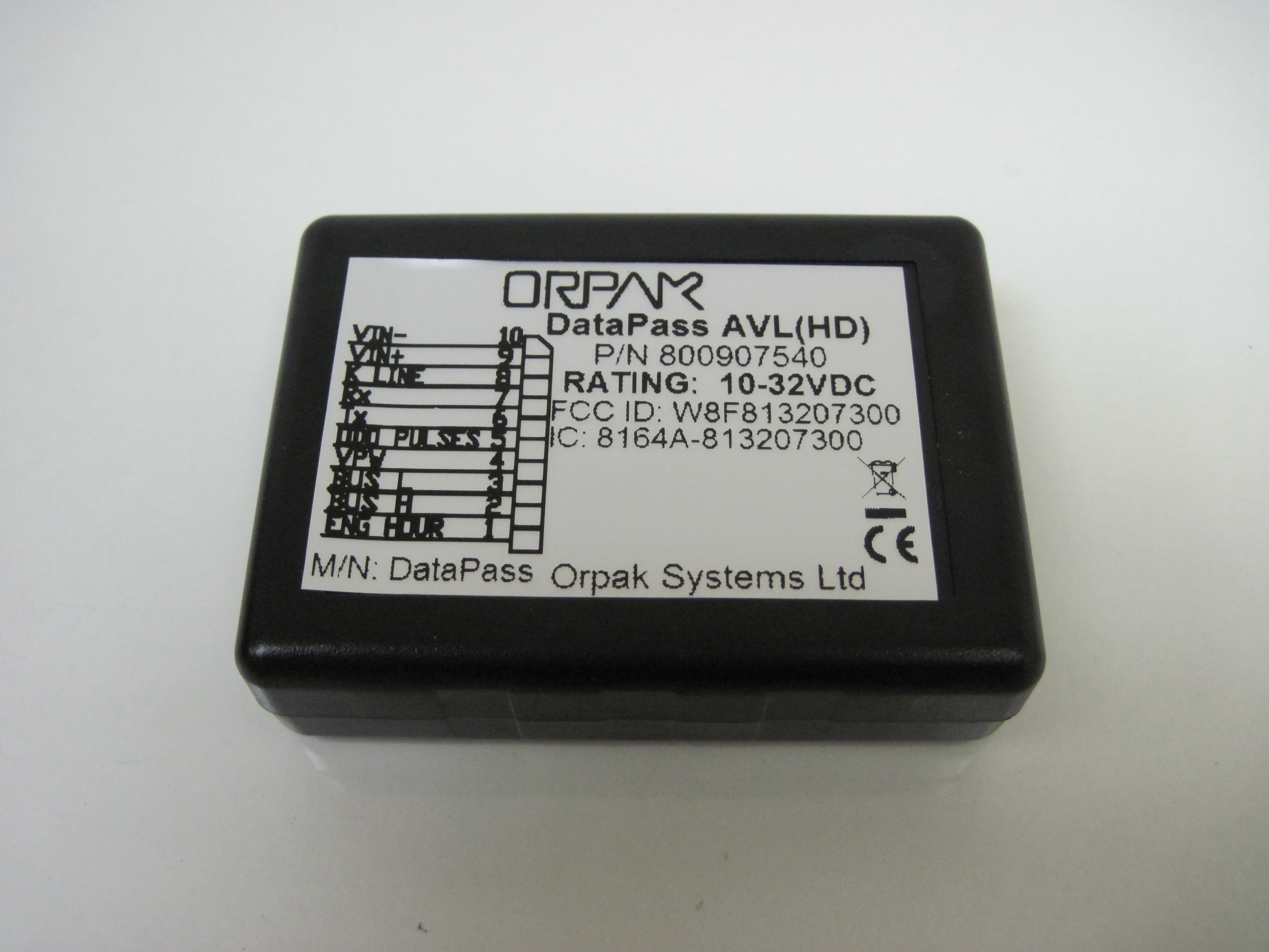 DATAPASS - FCC ID W8F813207300 - Orpak Systems Ltd.