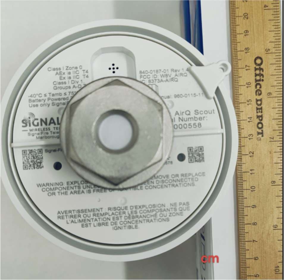 Wireless Gas Detection Monitor - FCC ID W8V-AIRQ - SignalFire Telemetry, Inc.