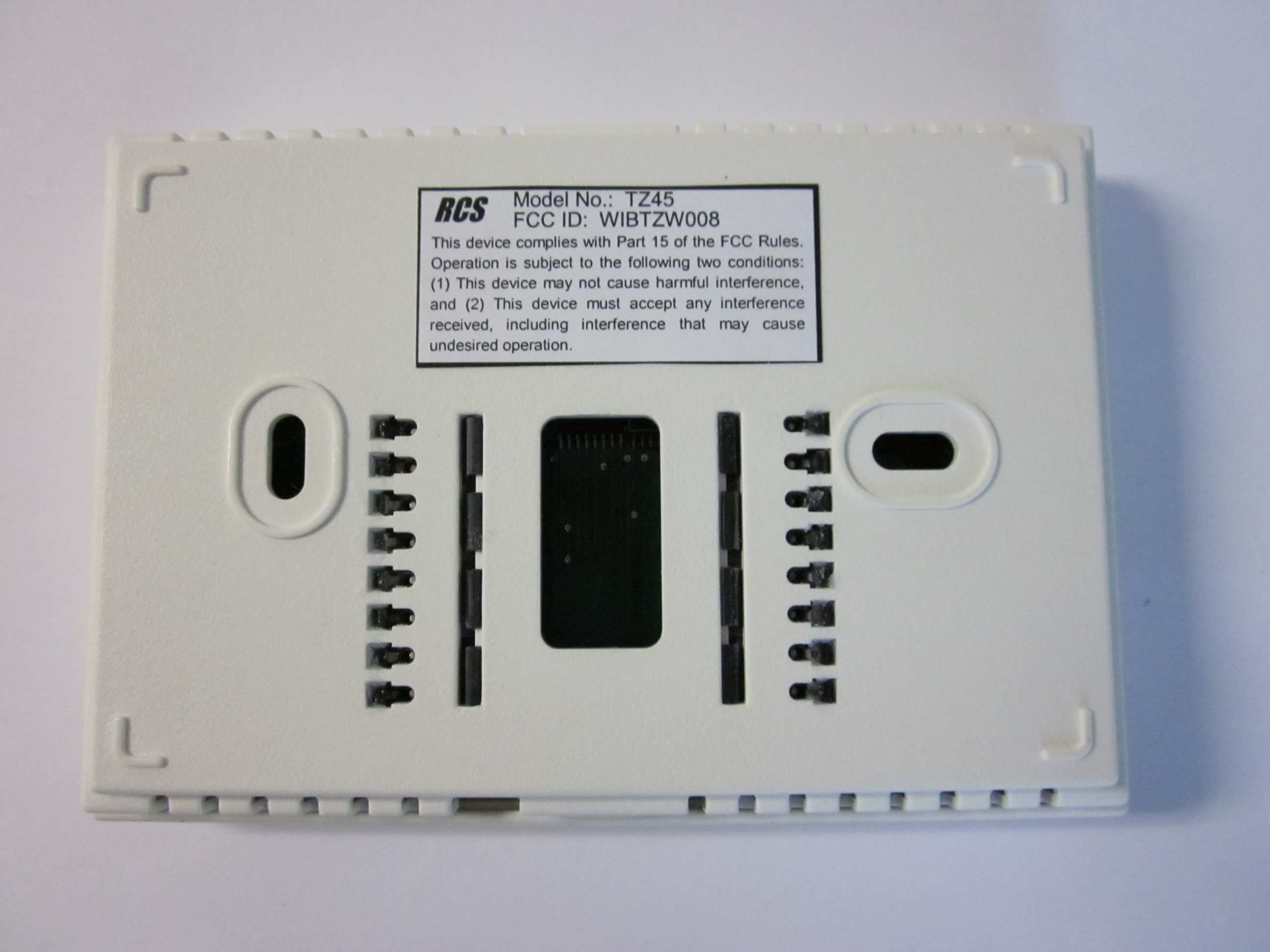 Wireless Thermostat - FCC ID WIBTZW008 - Residential Control Systems