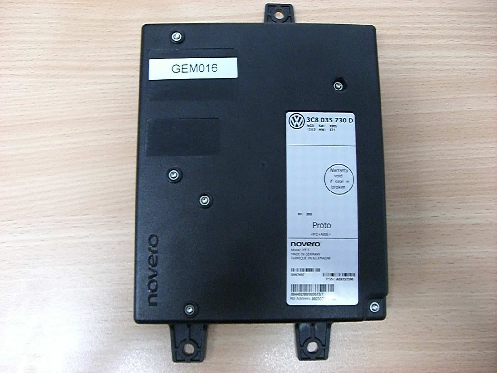 Hands-Free Unit with Bluetooth, WLAN and GSM/WCDMA, HT-5 - FCC ID WJLHT-5 - Molex CVS Bochum GmbH