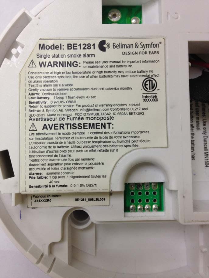 BE1281 Optical Smoke Alarm Transmitter - FCC ID WMSBETXSA2 - Bellman & Symfon Europe AB (2)