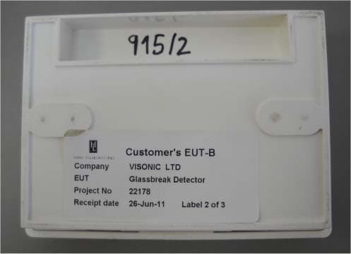 Wireless glassbreak detector - FCC ID WP3GB501PG2 - Visonic Ltd.