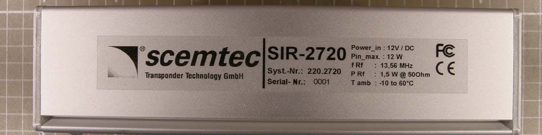 Midrange Reader System - FCC ID WVUSIR-2720 - scemtec Transponder Technology GmbH (5)