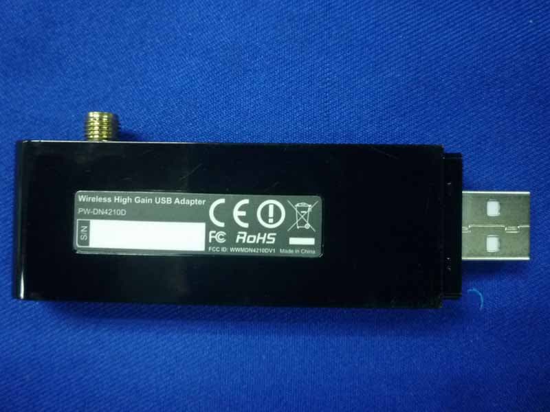 Wireless High Gain USB Adapter - FCC ID WWMDN4210DV1 - Proware Technologies Co Ltd.