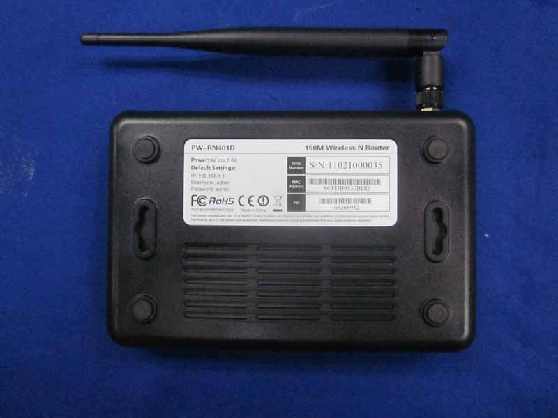 150M Wireless N Router Model No.: PW-RN401D, PW-RN401 - FCC ID WWMRN401XV3 - Proware Technologies Co Ltd.